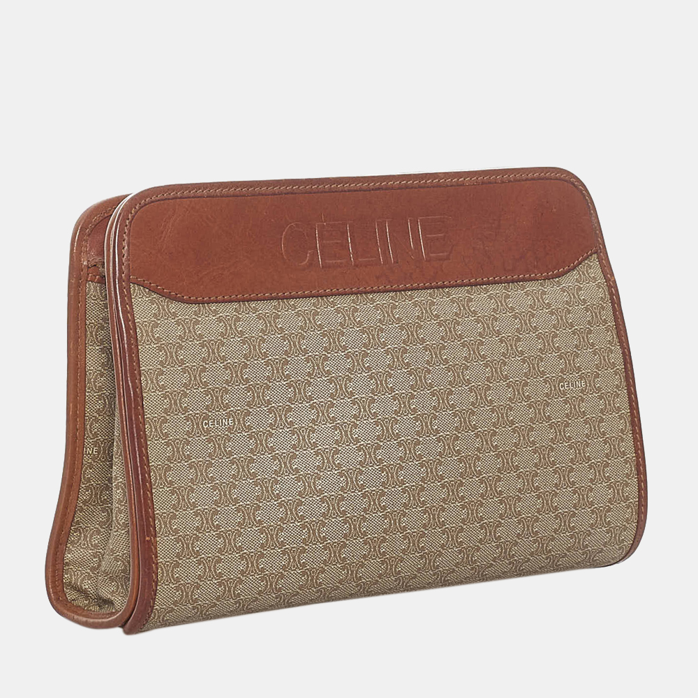 

Celine Brown Macadam Clutch Bag