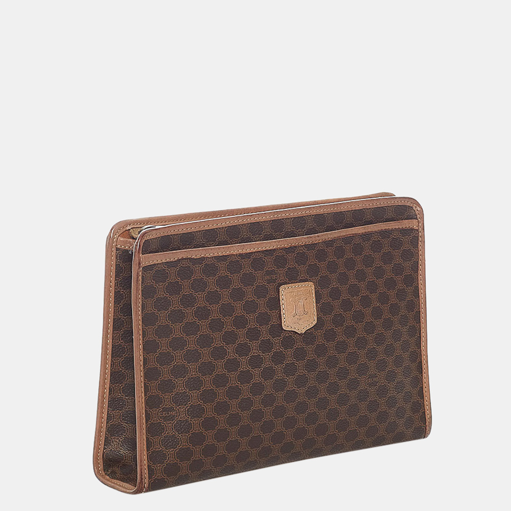 

Celine Brown Macadam Clutch Bag