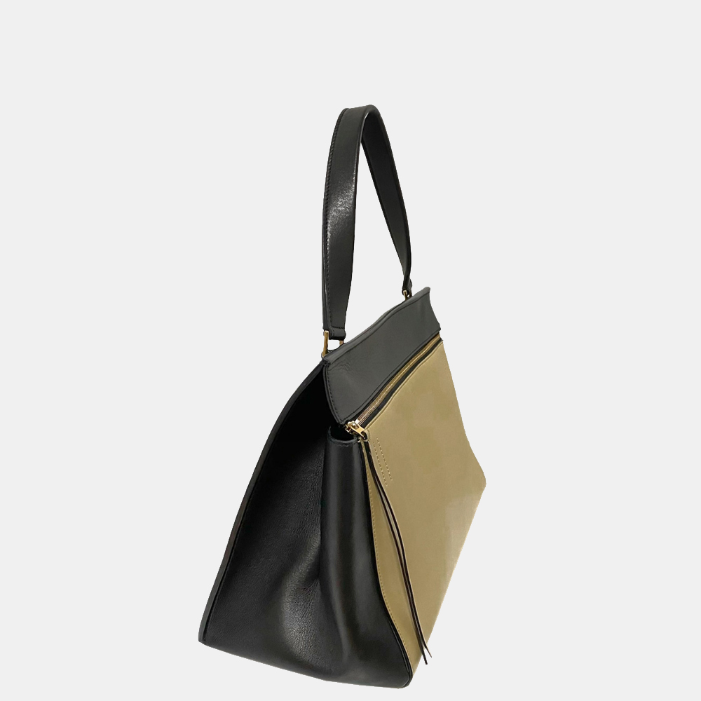 

Celine Brown Edge Bicolor Leather Handbag