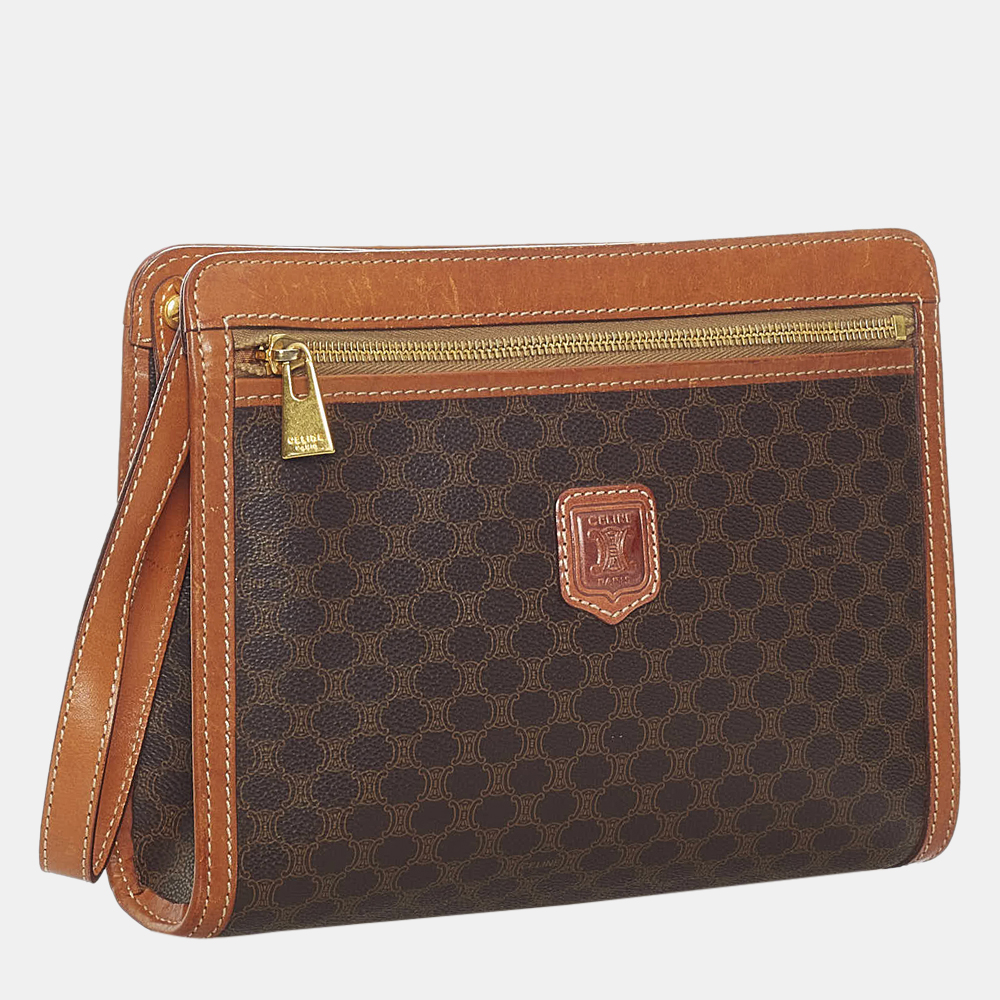 

Celine Brown Macadam Clutch Bag