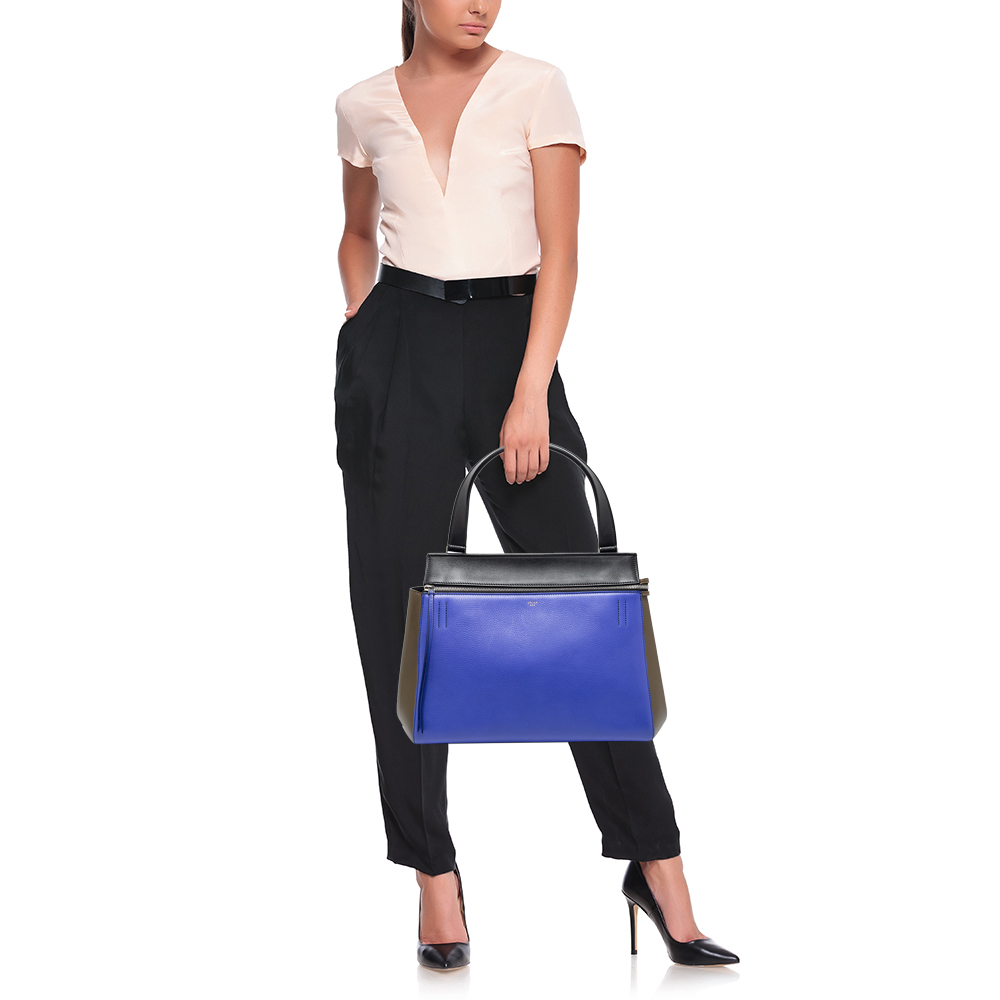 

Celine Multicolor Leather Medium Edge Top Handle Bag
