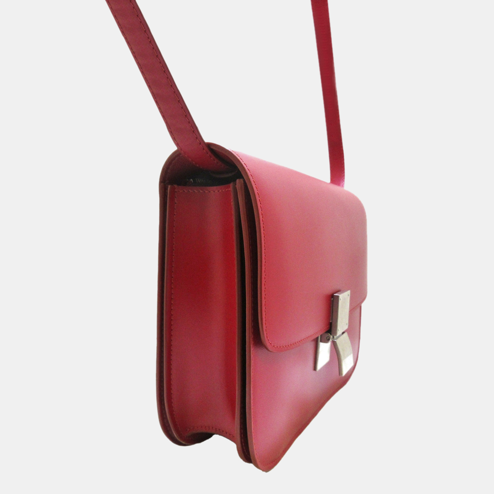 

Celine Red Classic Box Leather Crossbody Bag