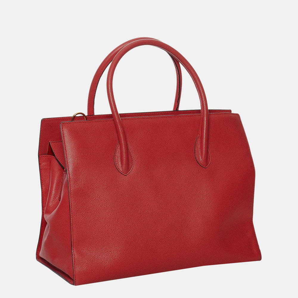 

Celine Red Leather Satchel