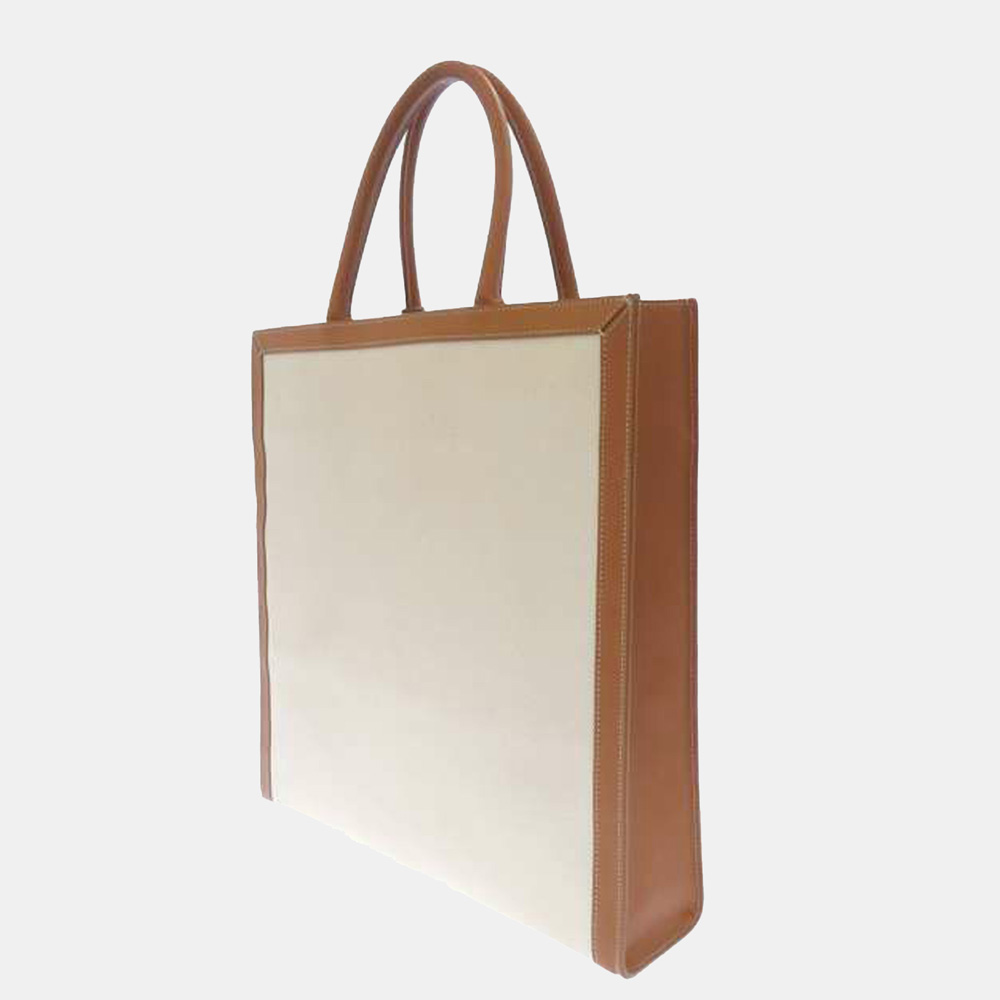 

Celine Brown/White Vertical Cabas Tote Bag
