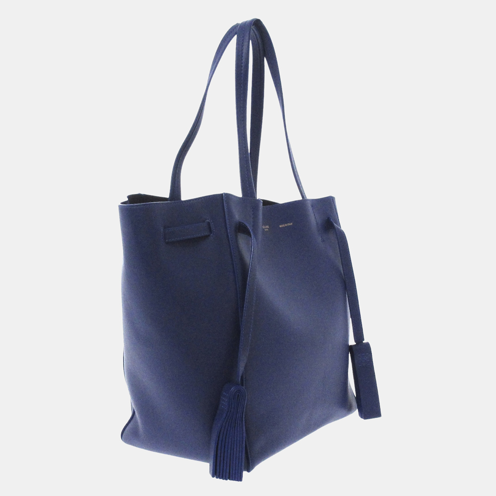 

Celine Blue Cabas Phantom Leather Tote Bag