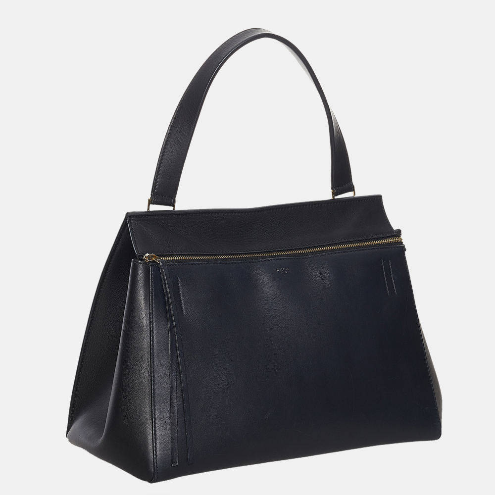 

Celine Black/Blue Edge Leather Shoulder Bag