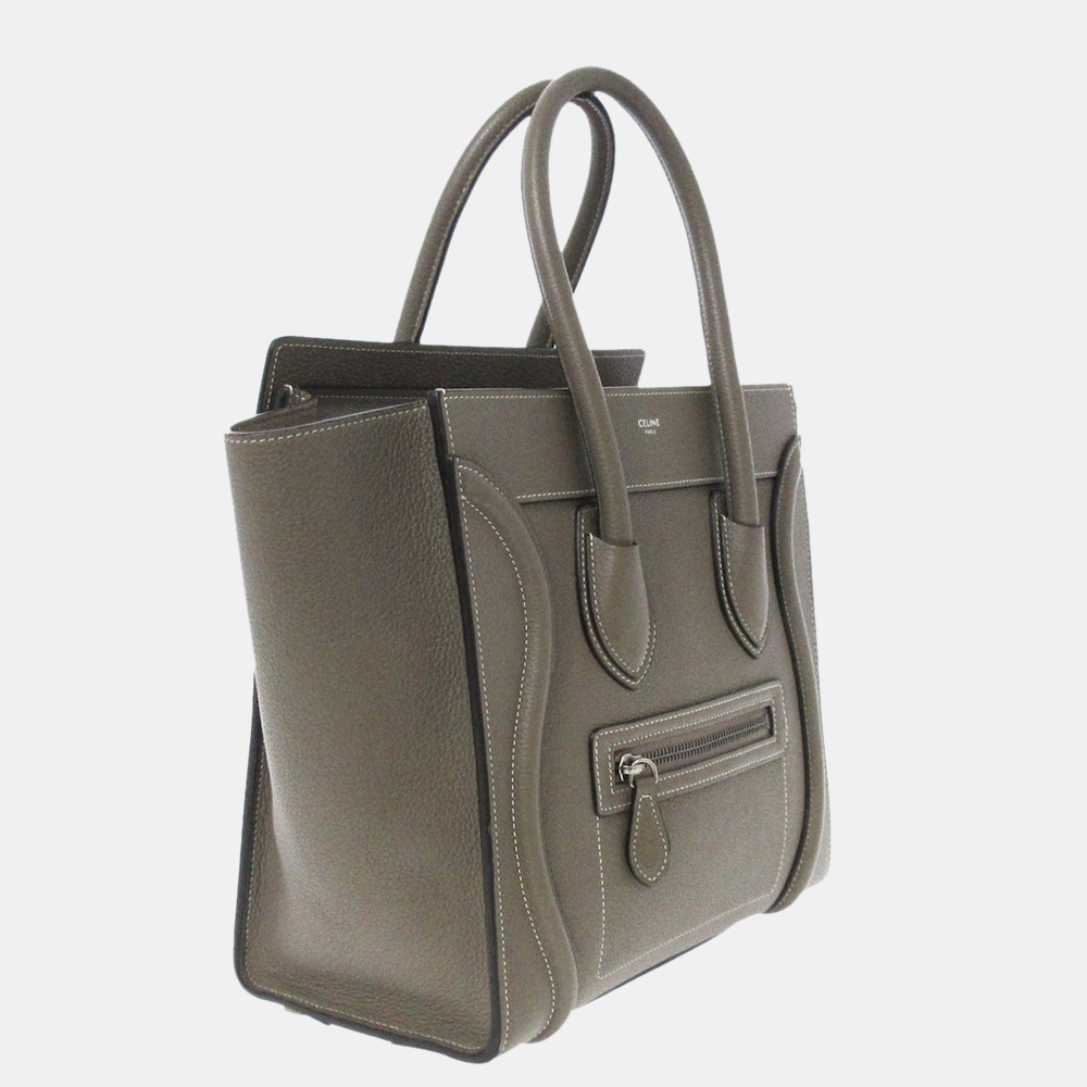 

Celine Grey Luggage Leather Tote Bag
