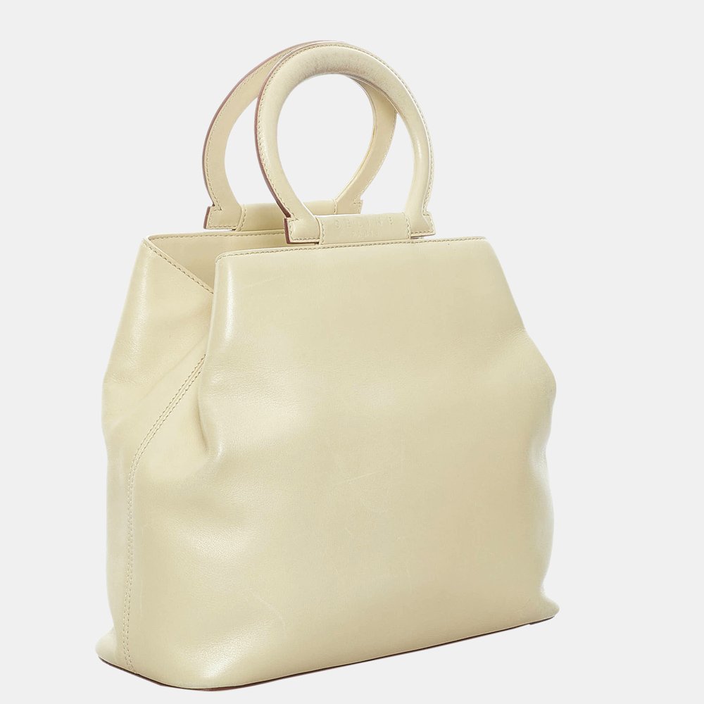 

Celine White Leather Handbag