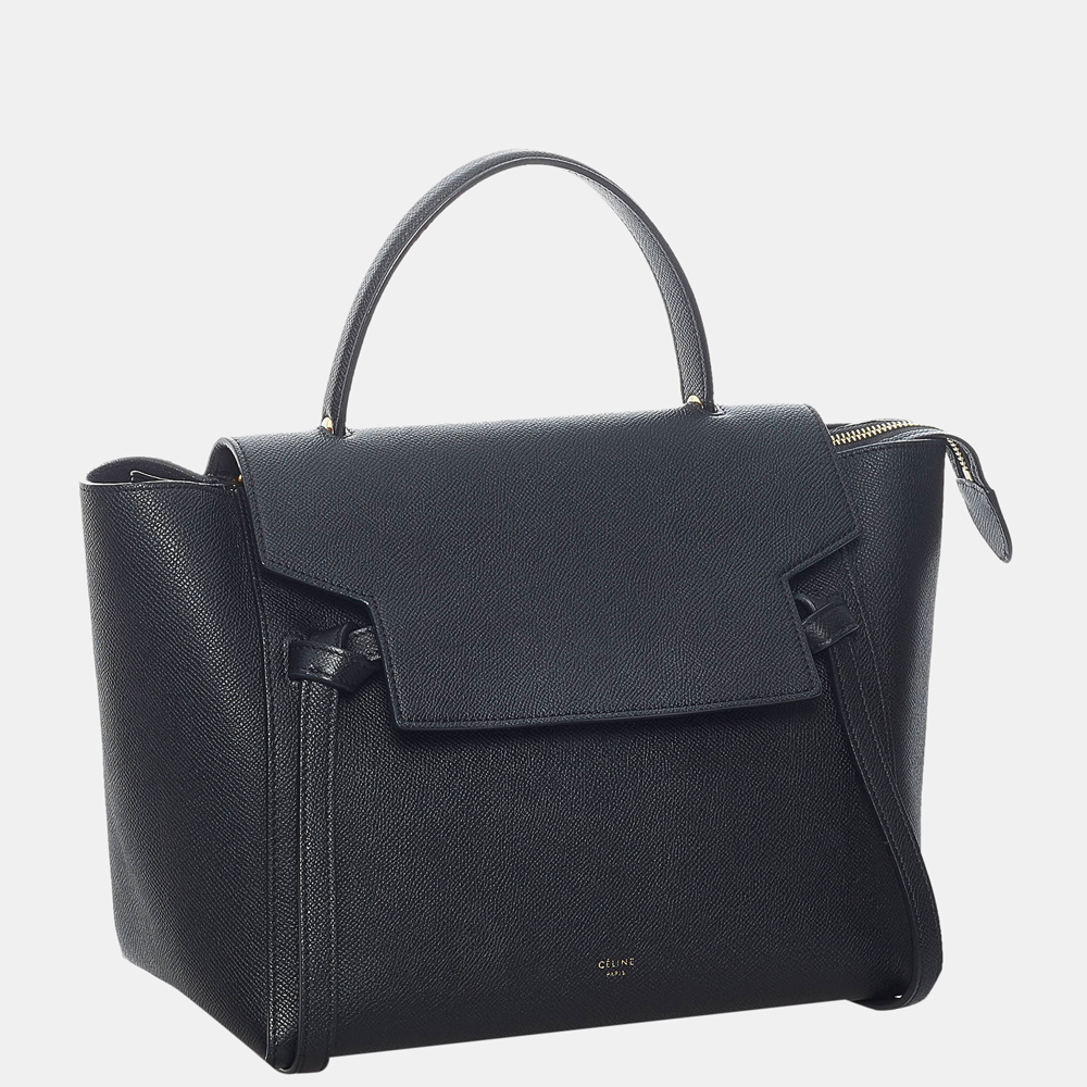 

Celine Black Mini Belt Leather Satchel