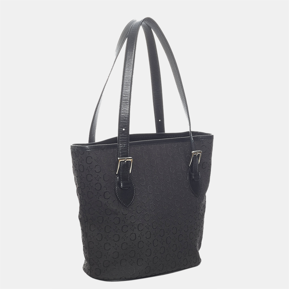 

Celine Black C Macadam Canvas Tote Bag