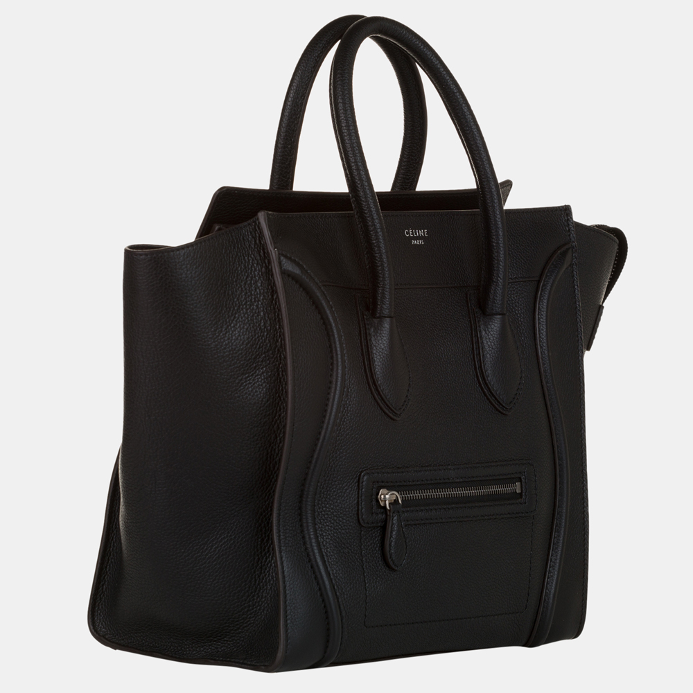 

Celine Black Mini Luggage Leather Tote Bag
