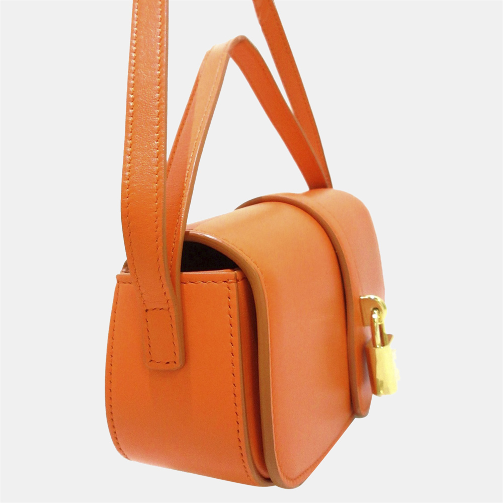 

Celine Orange Tabou Leather Satchel