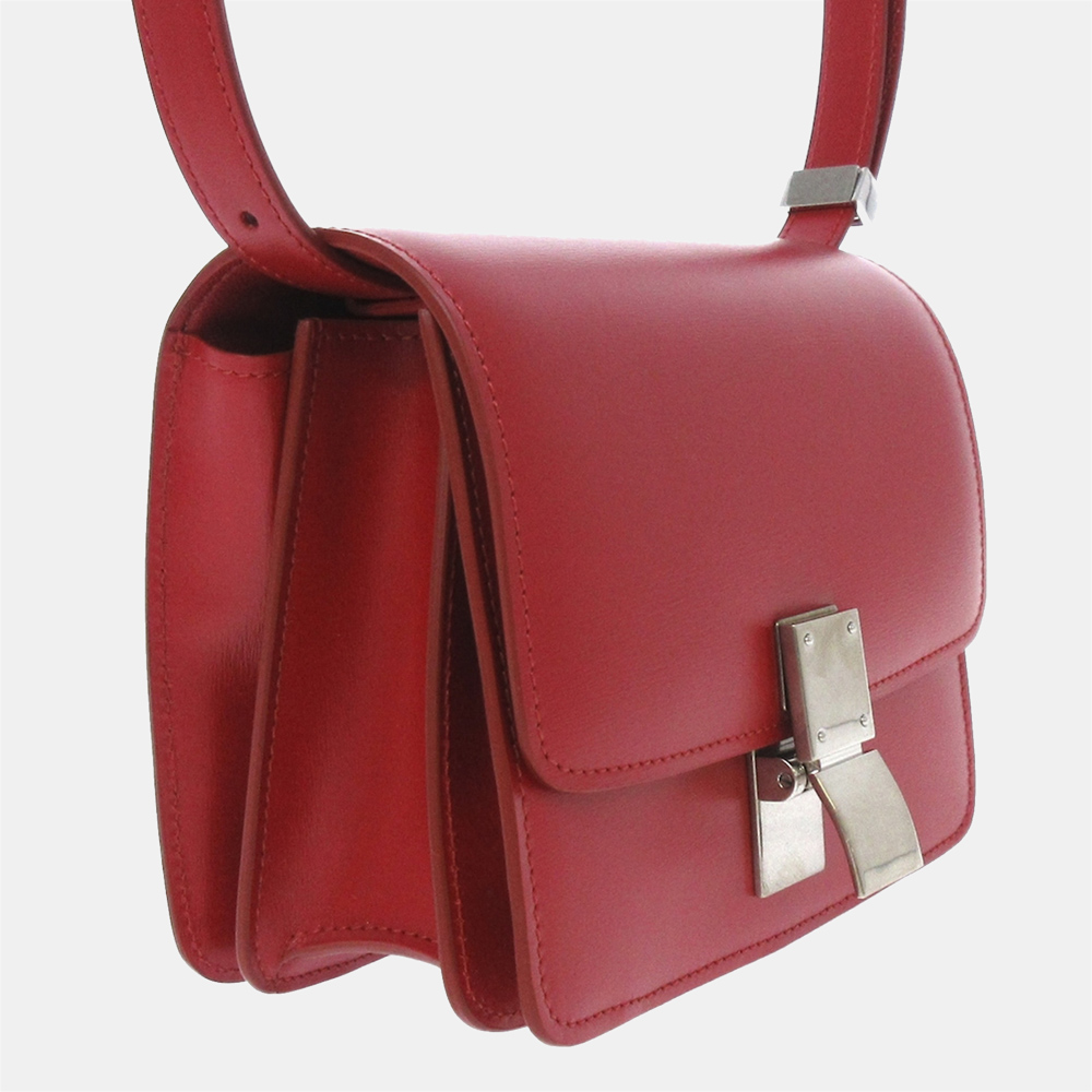 

Celine Red Classic Box Leather Crossbody Bag