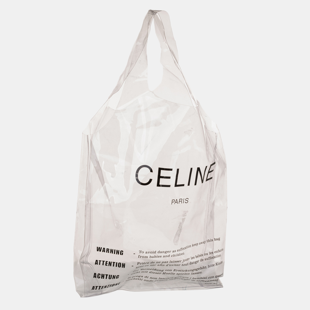 

Celine White PVC Shopping Tote Bag