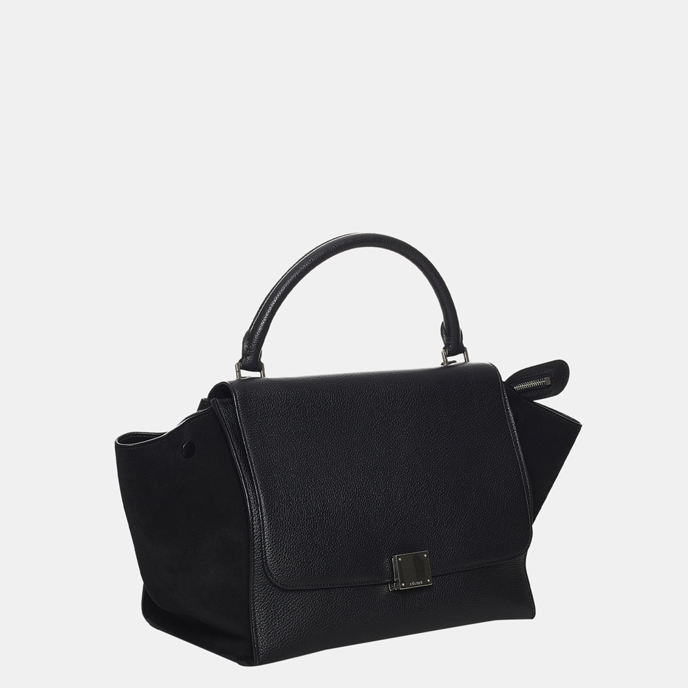 

Celine Black Small Trapeze Leather Satchel