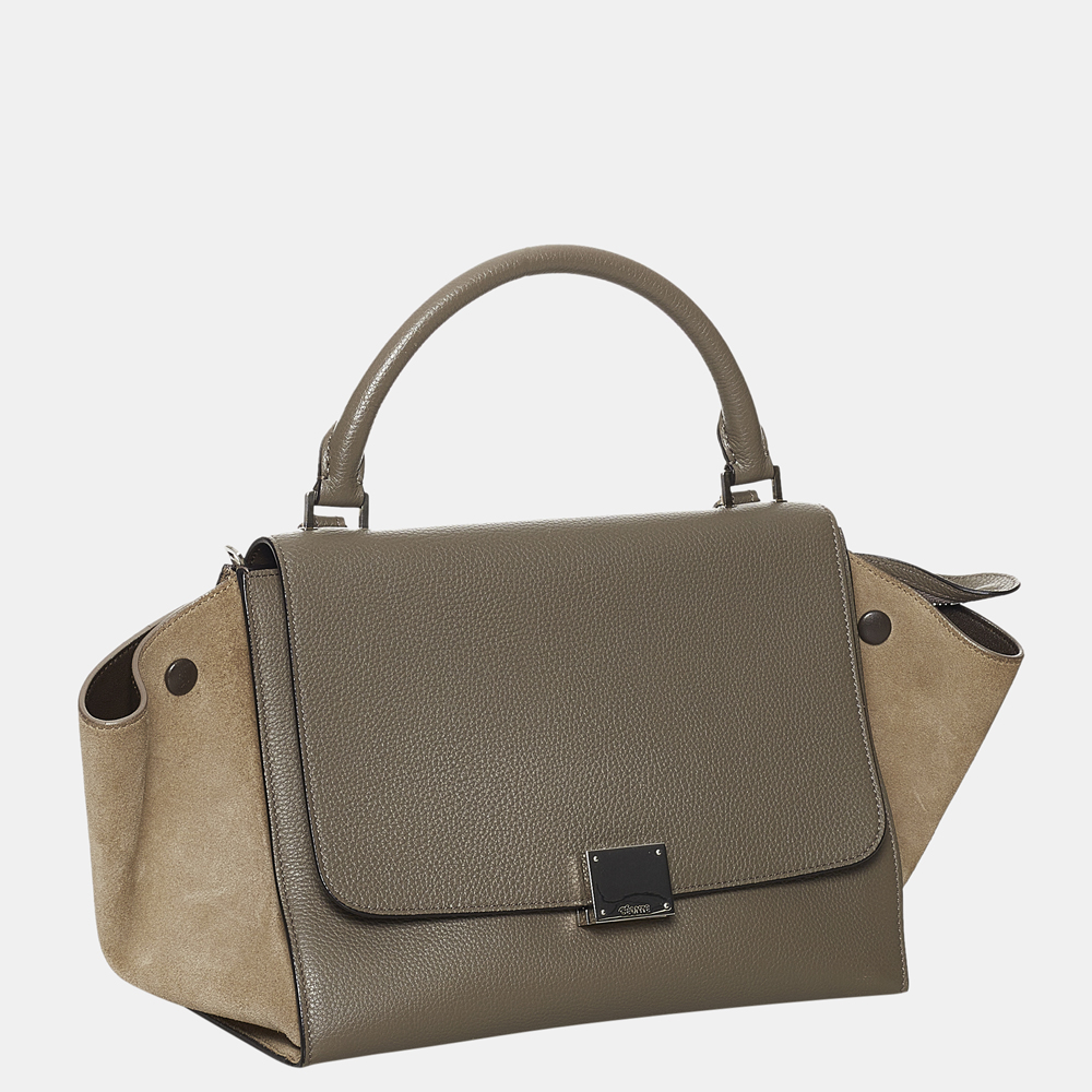 

Celine Beige/Brown Small Trapeze Leather Satchel