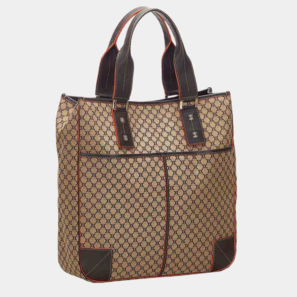 

Celine Beige/Brown Macadam Canvas Tote Bag