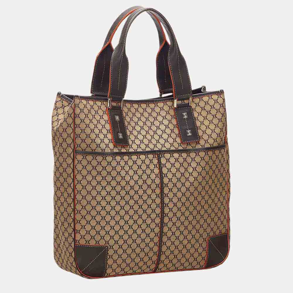 

Celine Beige/Brown Macadam Canvas Tote Bag