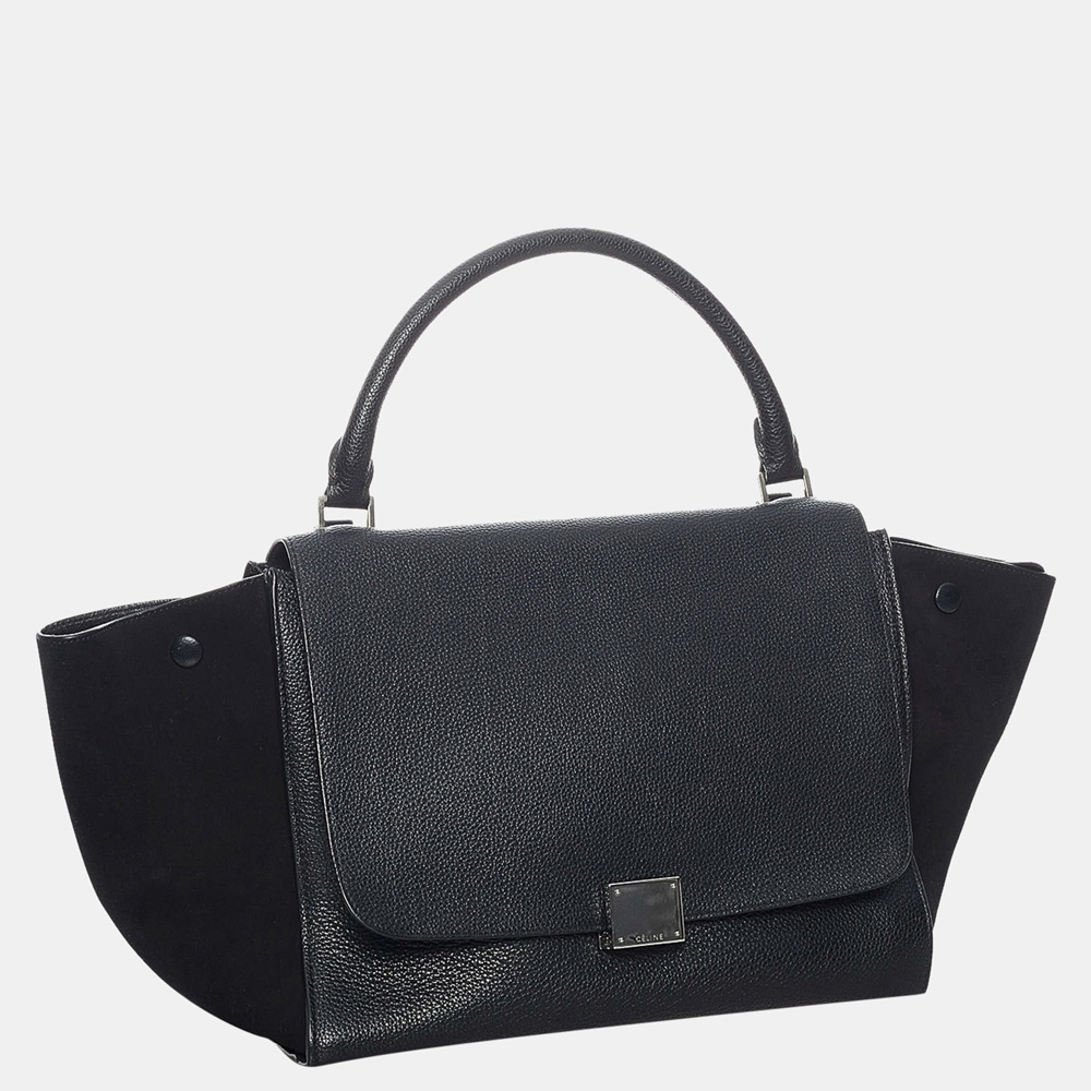 

Celine Black Small Trapeze Leather Satchel