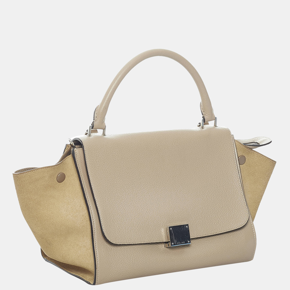 

Celine Beige/Brown Small Trapeze Leather Satchel