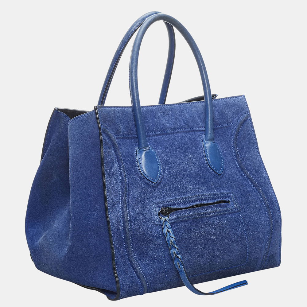 

Celine Blue Phantom Suede Tote Bag