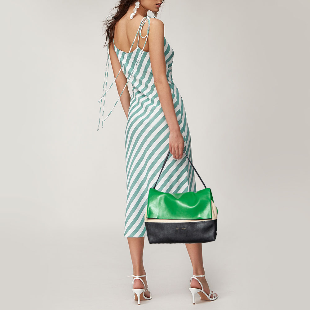 

Celine Tri Color Leather All Soft Shoulder Bag, Multicolor
