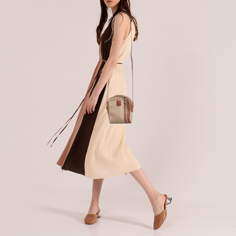 

Celine Brown/Beige Macadam Coated Canvas and Leather Crossbody Bag