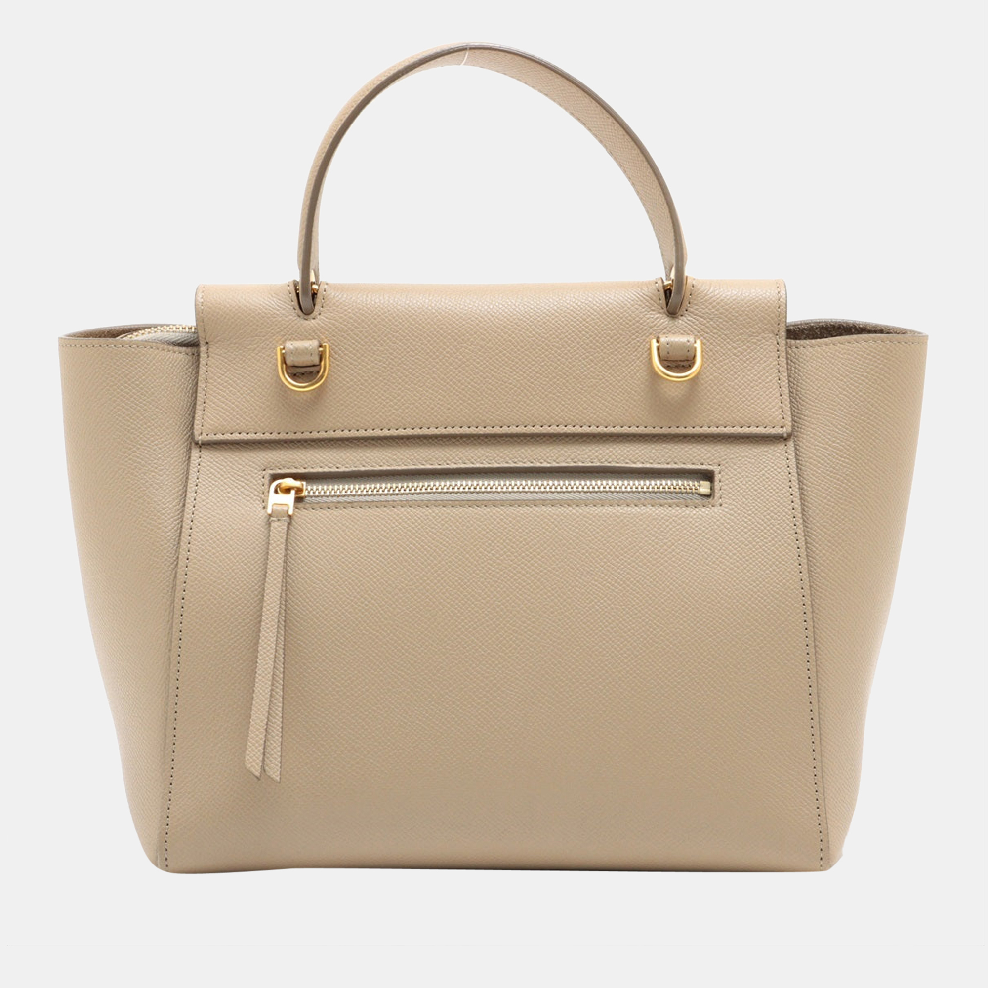 

CELINE Belt Bag Micro Leather 2way handbag Beige