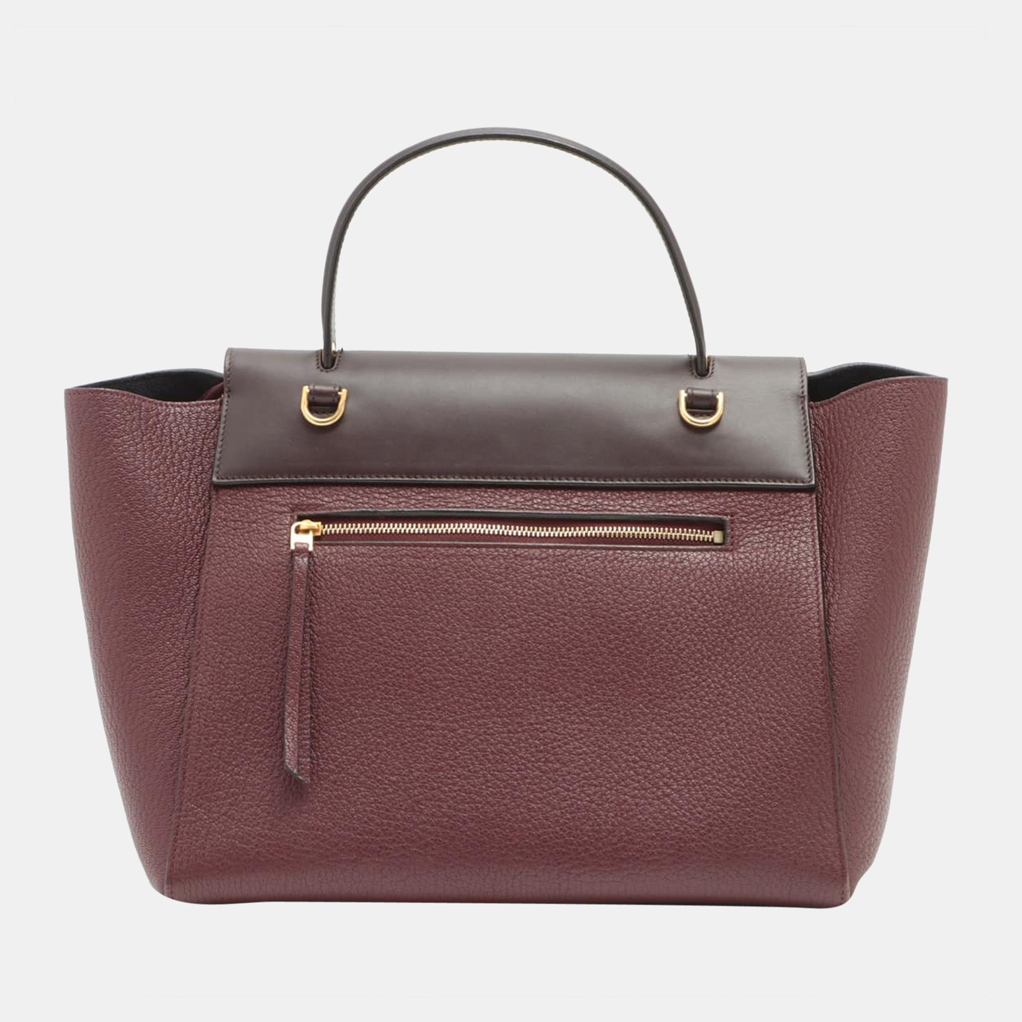 

CELINE Belt Bag Micro Leather 2way handbag Bordeaux, Brown