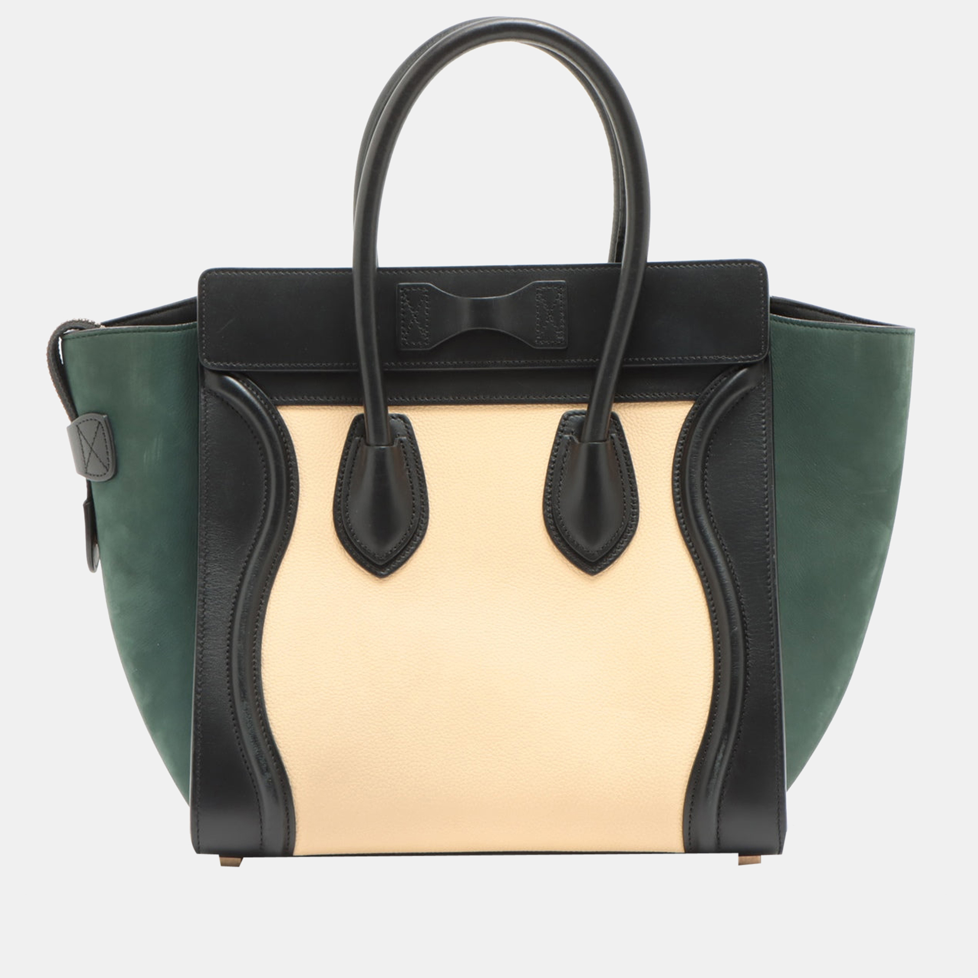 

CELINE Luggage Micro Shopper Leather & suede Hand bag Multicolor