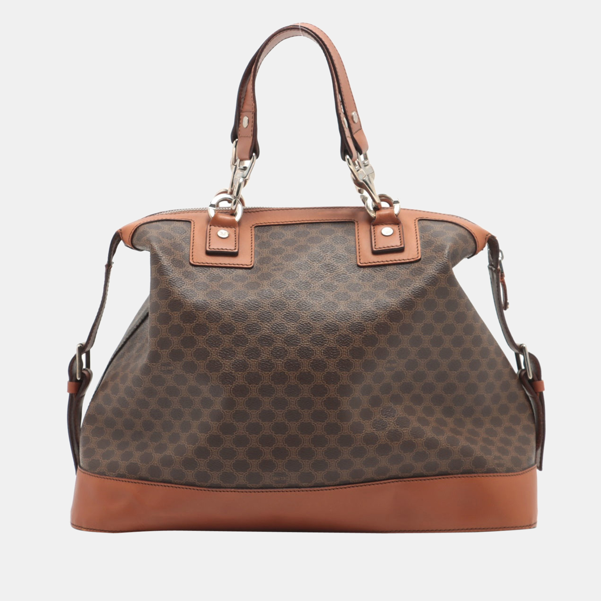 

CELINE Macadam PVC & leather Hand bag Brown