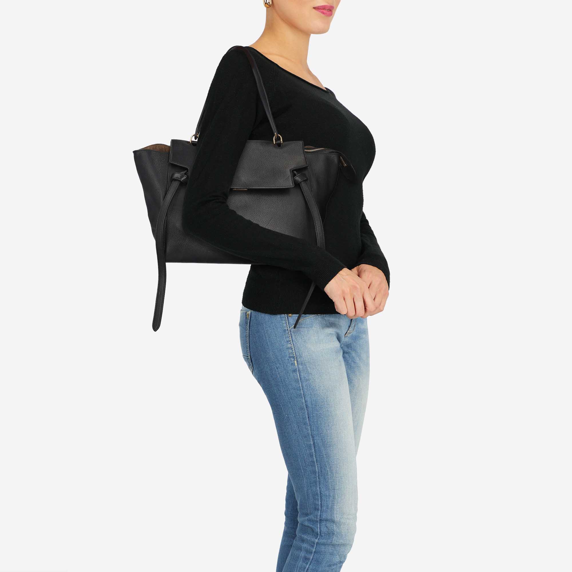 

Celine Belt Bag - Women's Leather Tote Bag - Black