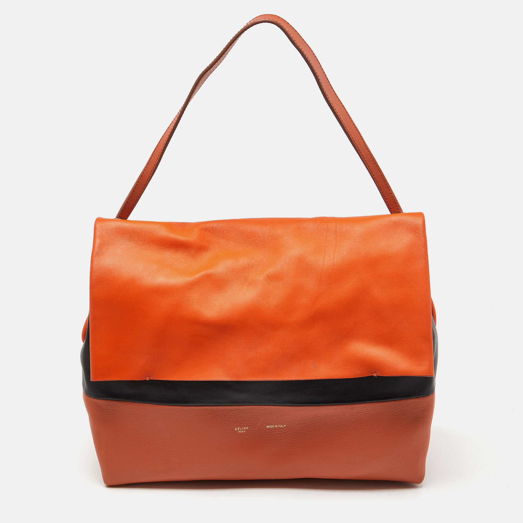 

Celine Tri Color Leather All Soft Shoulder Bag, Multicolor