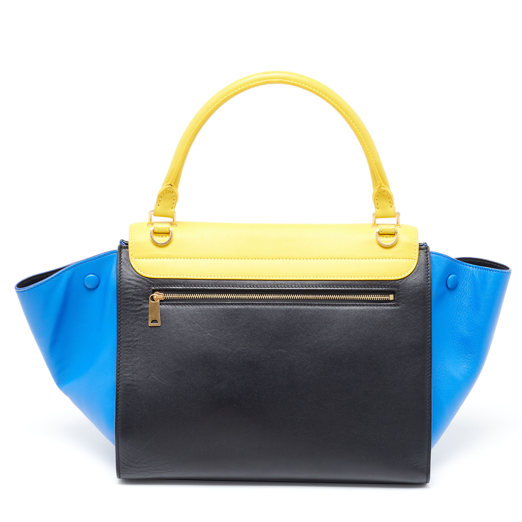 Celine Tri Color Leather Medium Trapeze Bag 