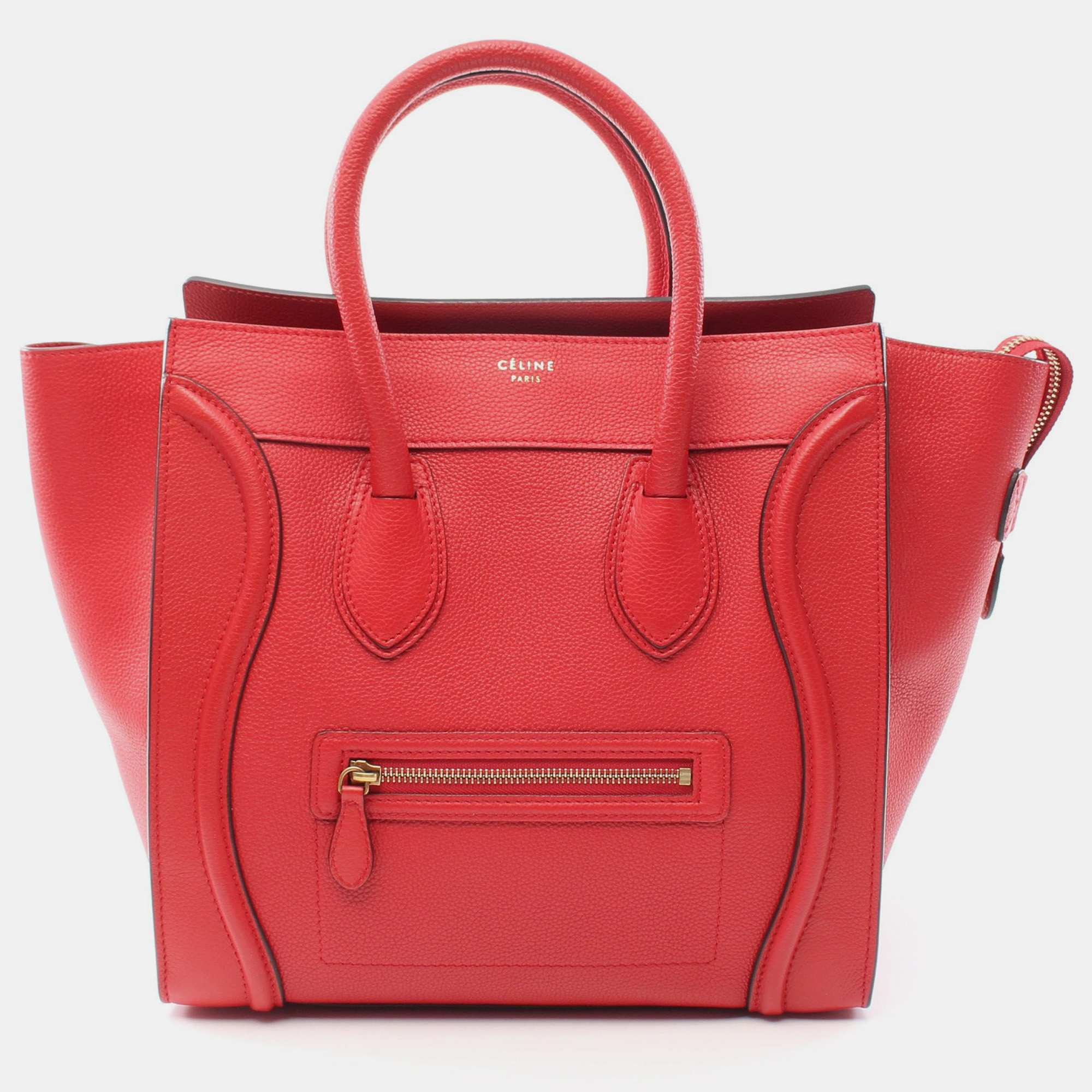 

Celine Luggage Mini shopper Handbag Leather Red