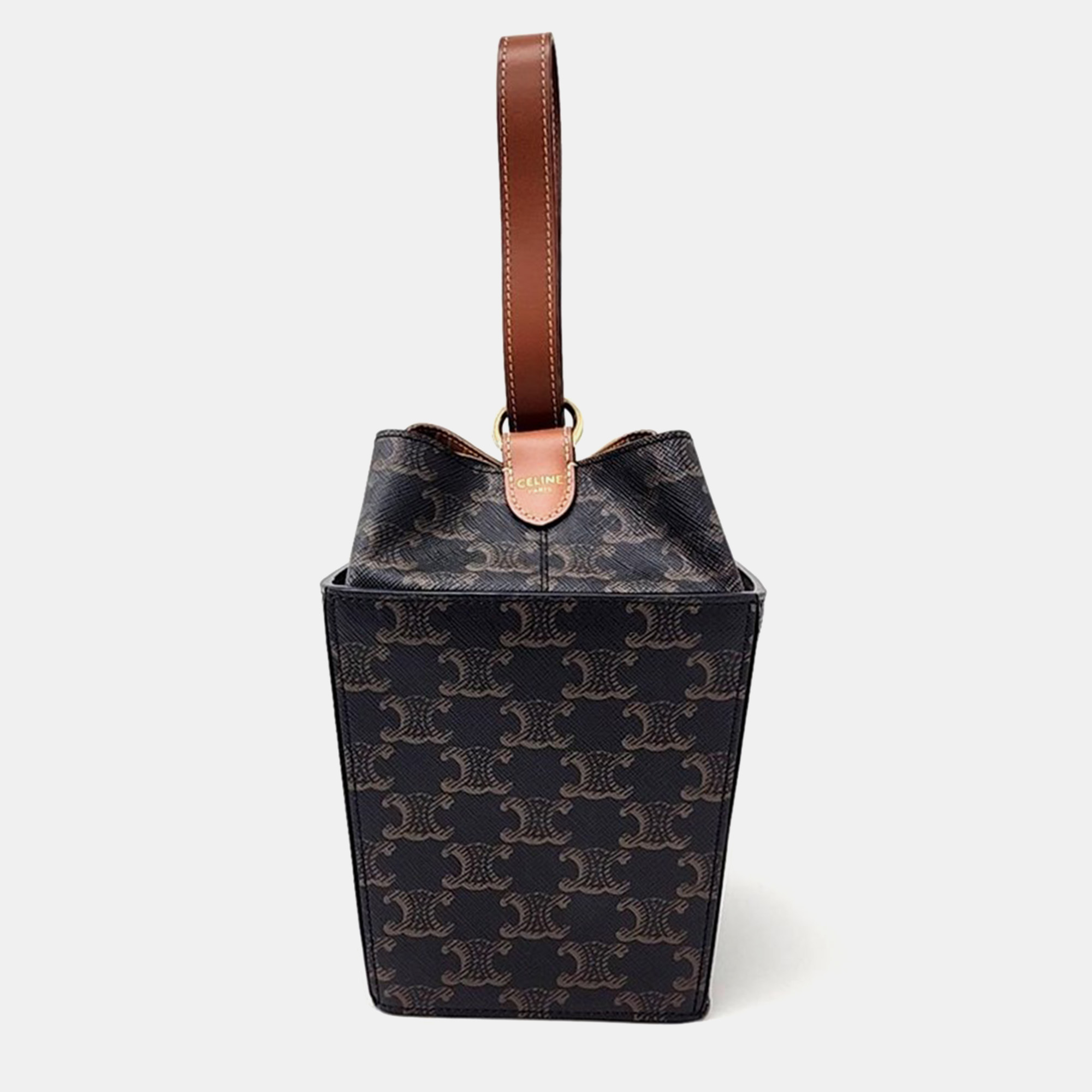 Pre-owned Celine Strap Box Bag In Brown