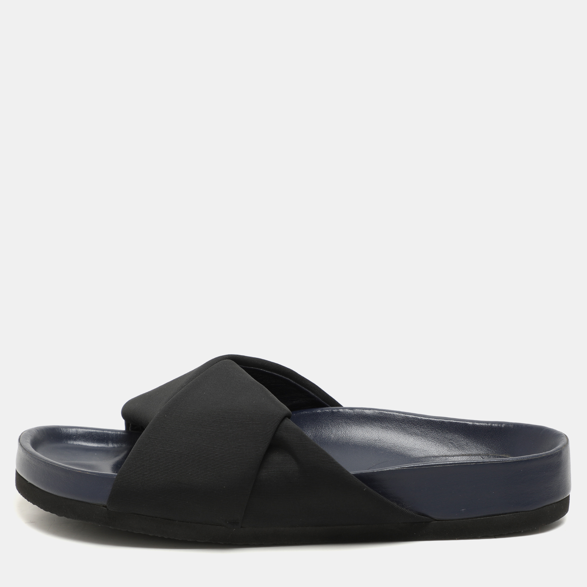 

Celine Black Nylon Criss Cross Slide Sandals Size 35