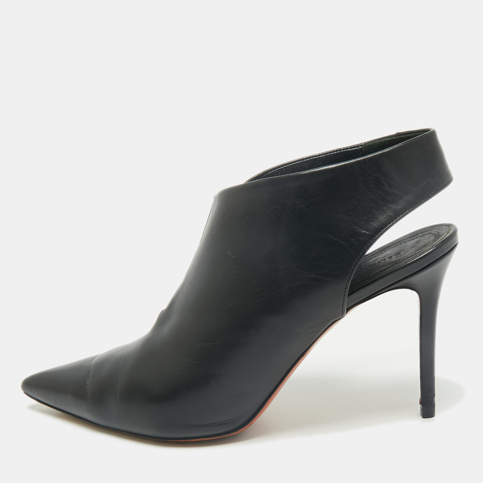 

Celine Black Leather V Neck Slingback Pumps Size
