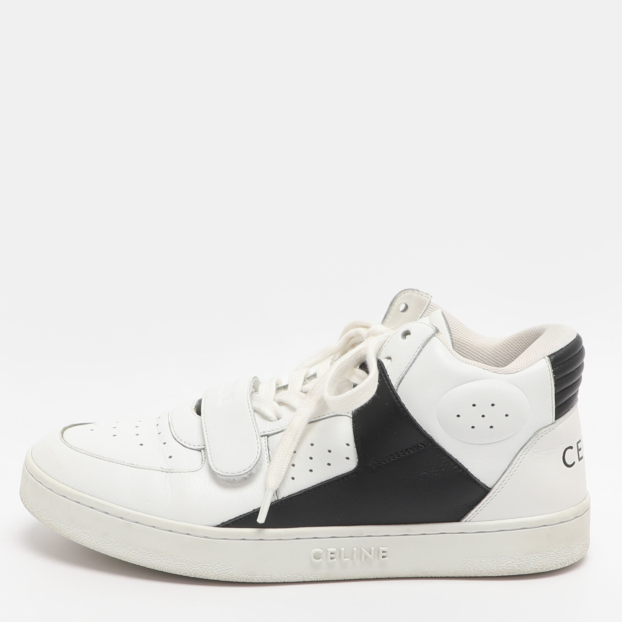 

Celine CT-02 Size  White/Black Leather Lace Up Sneakers