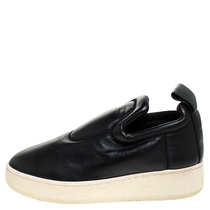 

Celine Black Leather Slip On Sneakers Size
