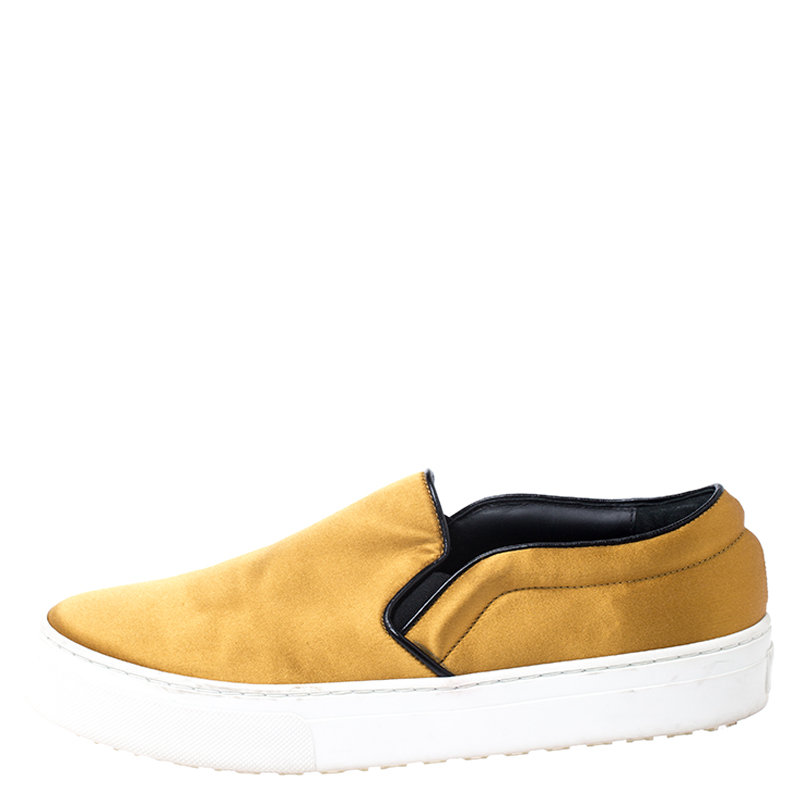 

Celine Yellow Satin Slip On Sneakers Size