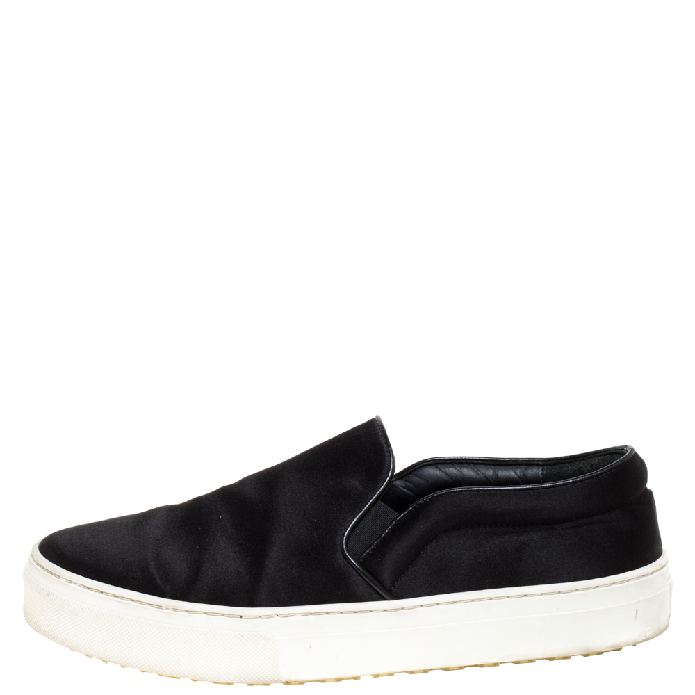 

Celine Black Satin Slip On Sneakers Size