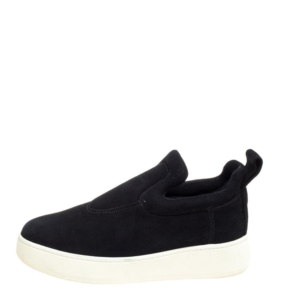 

Celine Black Suede Platform Slip On Sneakers Size