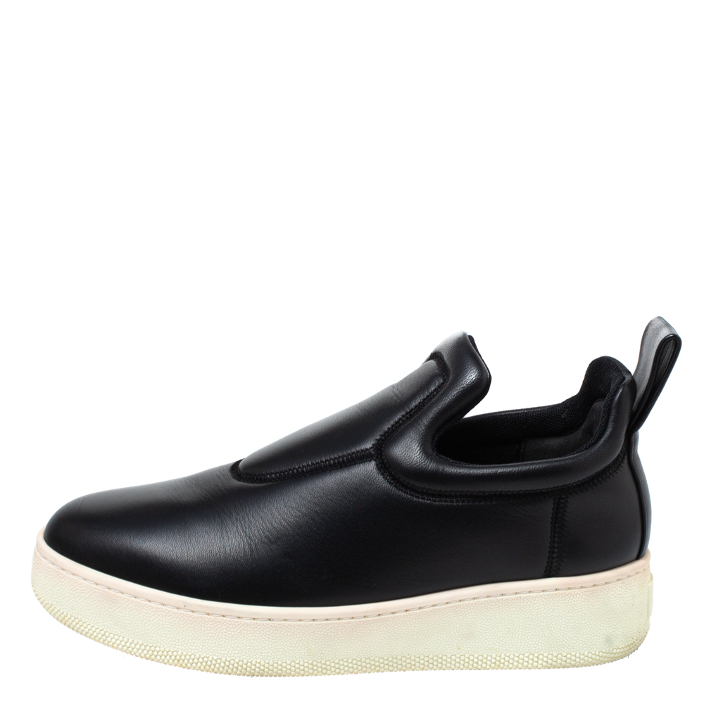 

Celine Black Leather Slip On Sneakers Size
