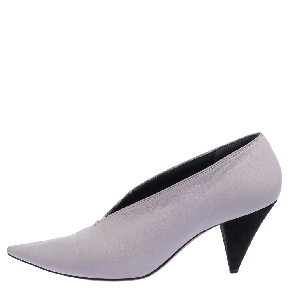 

Celine Purple Leather V-Neck Pointed Toe Pumps Size