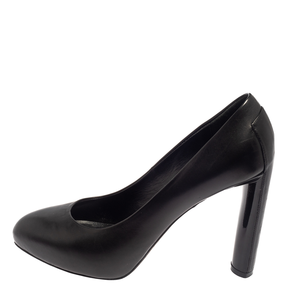 

Celine Black Leather Block Heel Pumps Size