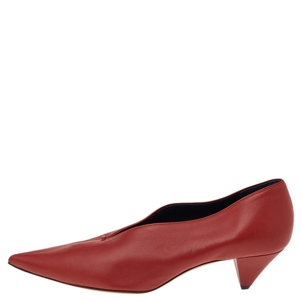 

Celine Red Leather V Neck Pointed Toe Pumps Size