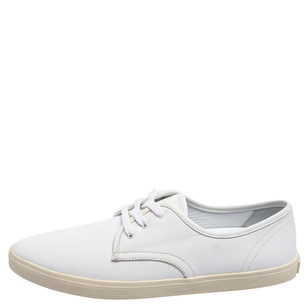 

Celine White Leather Felix Low-Top Sneakers Size