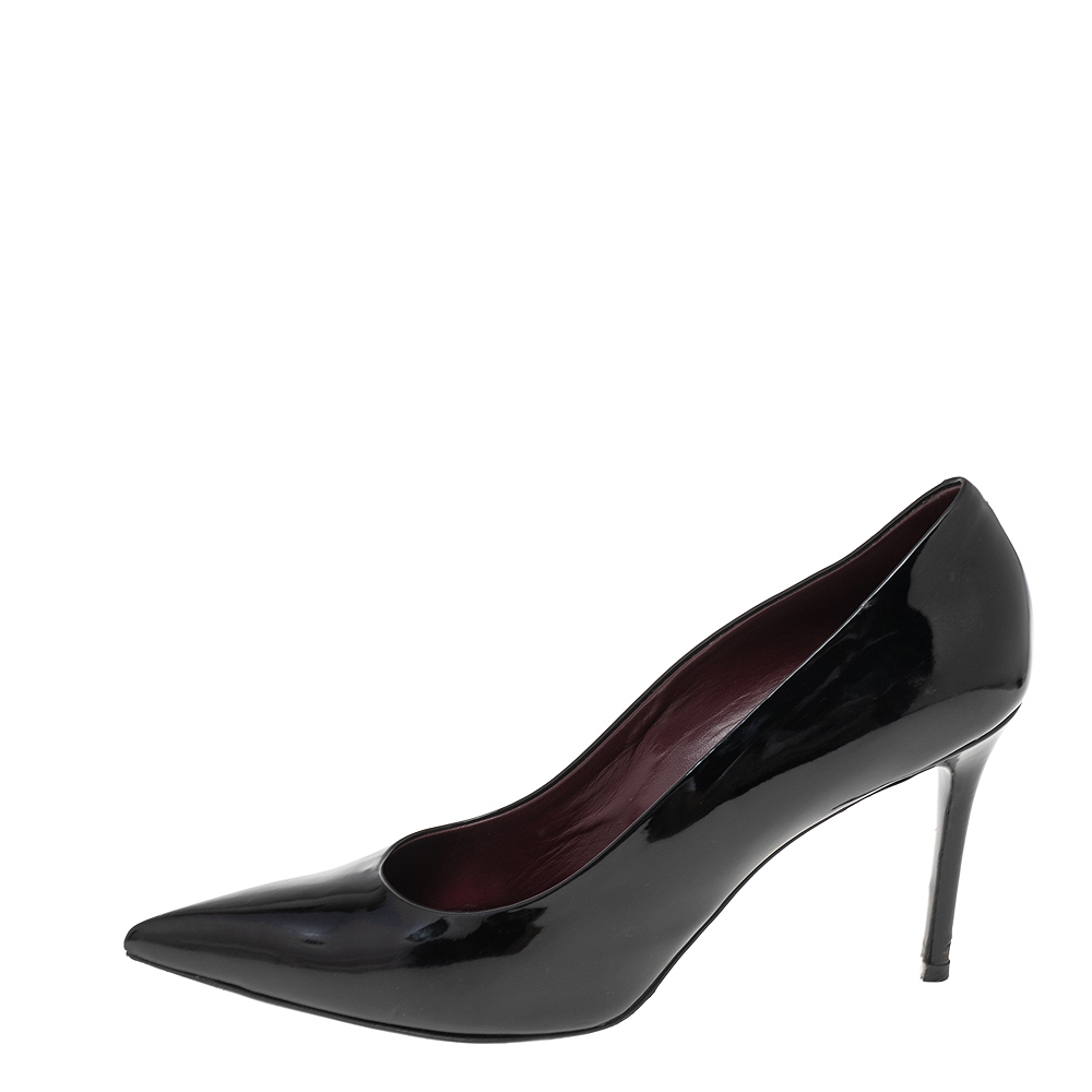 

Celine Black Patent Leather Pointed-Toe Pumps Size