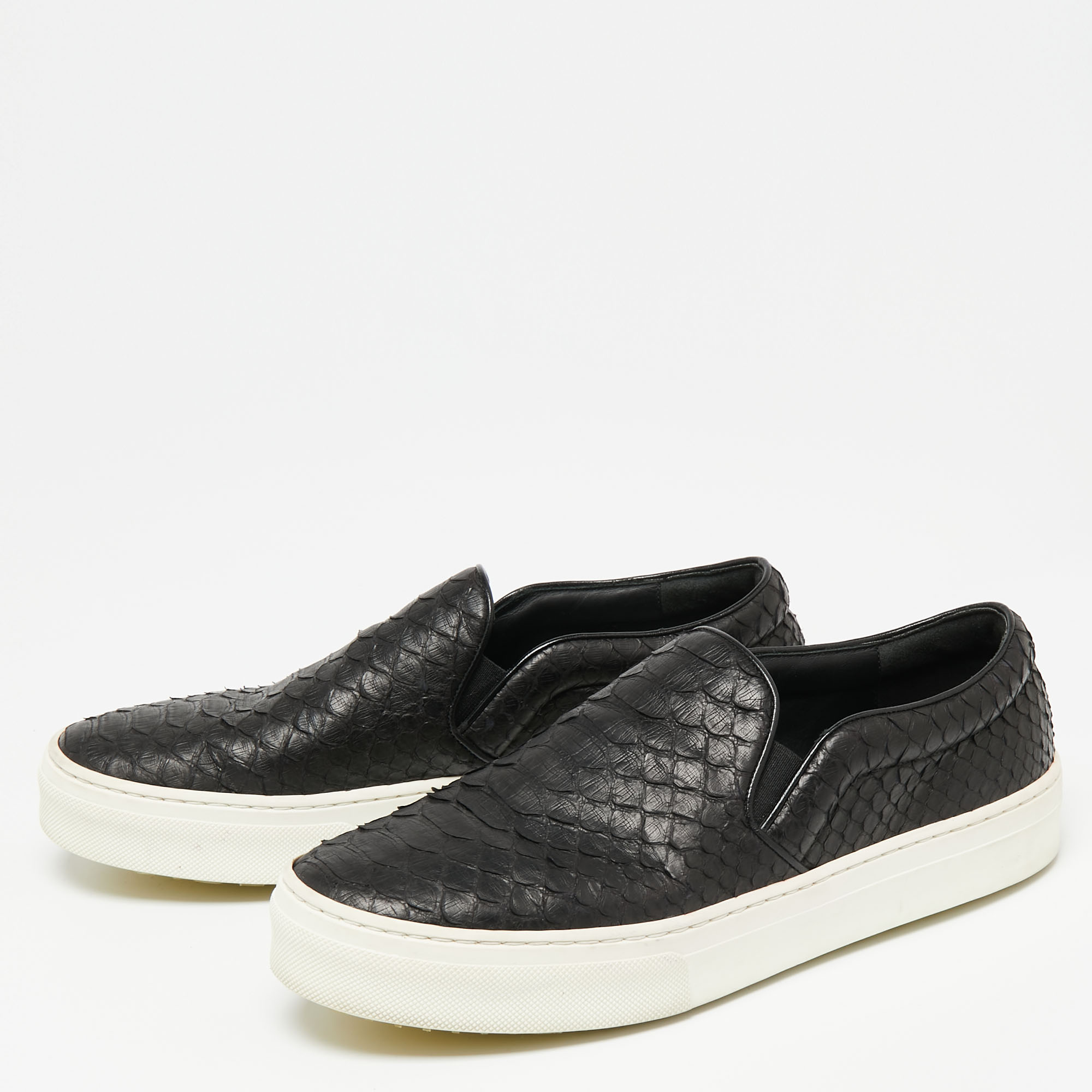 

Céline Black Python Leather Slip-on Sneakers Size